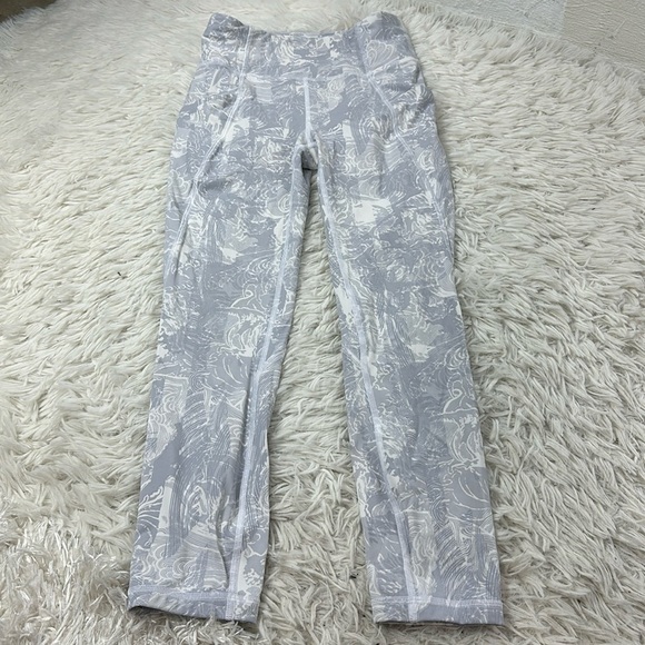 Lululemon Time To Sweat Crop *23" Eternal Wave White - Picture 1 of 7